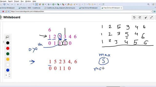 Codeforces - Swap Adjacent Elements - Logic Explained With Examples If Sorting Array Is Possible