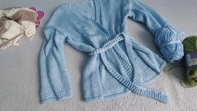 ЛЕТНИЙ КАРДИГАН НА ПОЯСЕ. ДОВЯЗЫВАЮ СПИНКУ.ПОЛУЧАЕТСЯ КРАСОТА смотреть онлайн