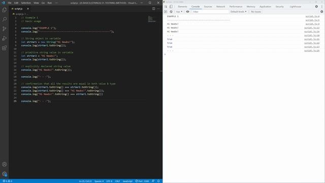 Javascript Basics · String · toString() (method)