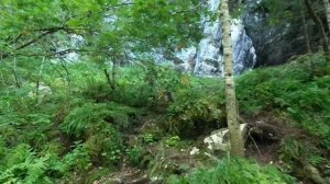 Река Кия, водопады, пещера..(вид с верху 4К), Кемеровская обл, Тисульский район, поселок Макаракски