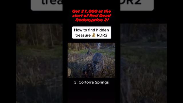 $1,000 Dollars to start Red Dead Redemption 2 - EASY treasure map! #rdr2 #gaming #ps5 #money #map