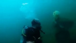 Статуя Джейсона Вурхиза, установленная в 2013 году на дне озера Миннесота, что бы напугать дайверов