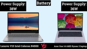 Lenovo V15 Intel Celeron N4500 laptop vs Acer One 14 AMD Ryzen 3 laptop #laptopcomparison