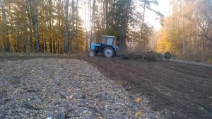 Трактор МТЗ 82.1 с культиватором АКШ-3,6 - ручная сеялка и мотоблок Кентавр 2090Б. Сею РОЖЬ!!!