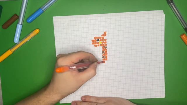 Как нарисовать Жирафа  | Рисуем в клеточной бумаге смотреть онлайн