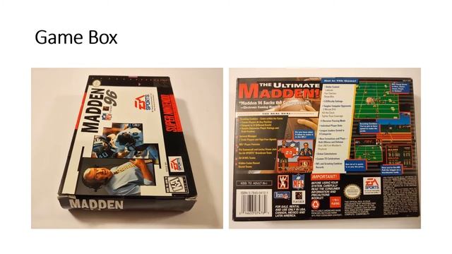 Madden NFL 96, SNES, Cart, Box, Manual, Player Rating Sheets, Authentic, Tested смотреть онлайн