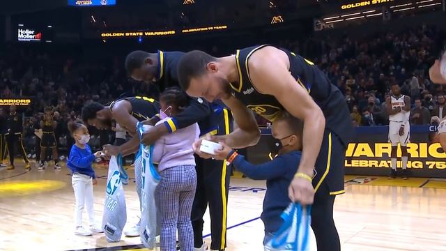 The warriors receive their all star rings from their kids смотреть онлайн