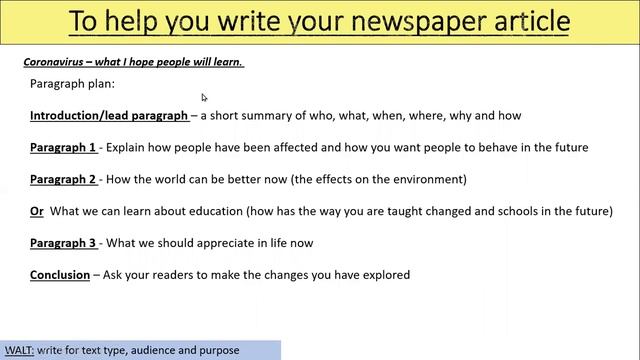 KS3 Lesson 9 Writing a news article SBR смотреть онлайн