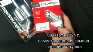 Краснодар - Загорелся чек (Check Engine) - Замена катушки и свечей на Kia Rio 3 - 07-08 марта 2024г.