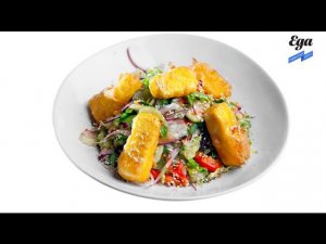 Салат с жареным тофу и кунжутом. Спецпроект «Салаты для начала весны»