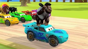 Paint Animals Cow Gorilla Duck Lion Chicken Sheep Elephant Tiger Dinosaur Fountain Crossing Animals