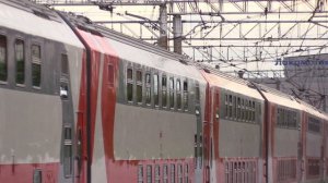 Отправление поезда 35 "Северная Пальмира/двухэтажный" СПб — Адлер (Full HD)