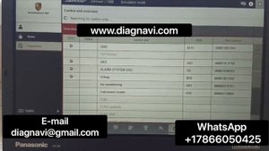 Simulation mode. Software view. Original Brand New Porsche Piwis 3 (Piwis III, Piwis3)