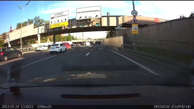 Тест BlackVue DR550GW-2CH (передняя камера) заезд в тоннель 20130724 132943 EF смотреть онлайн