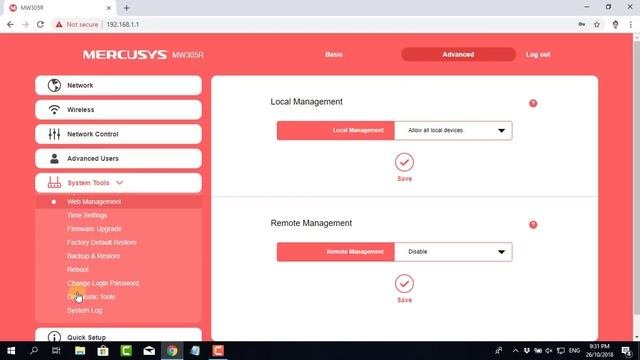Mercusys | Set 192.168.1.1 Password | NETVN
