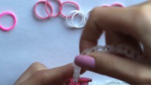 Широкий браслет из резинок без станка и рогатки. Плетение из резинок. Браслеты из резинок