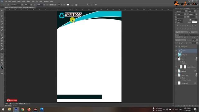 How to make Letterhead Design in Photoshop/Microsoft Word||Best Letterhead Design||Fun2Funtoosh смотреть онлайн