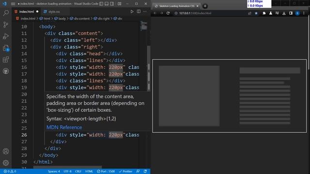 Make Skeleton TOP Loading Animation in CSS | SKELETON CSS | FrontendDUDE