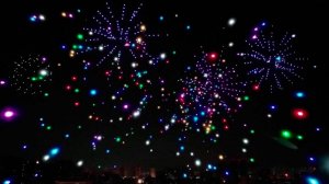 Зрелищные кадры из Китая, где прошло световое шоу дронов