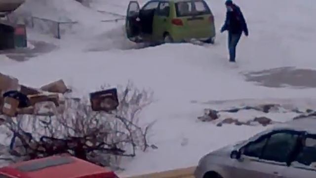 Рославль.Смоленская область.Снегопад.24.03.2013