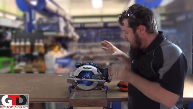 Makita DHS680 Brushless 18Volt Saw Cutting Hardwood Demo смотреть онлайн