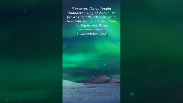 Bible | 1 Chronicles 18:3 | Moreover David fought Hadadeze...