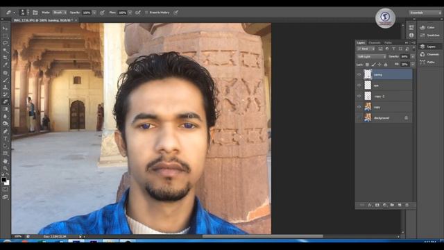 Photo Editing in Photoshop CS6 how to change hair style, eye, face clean & background color match смотреть онлайн