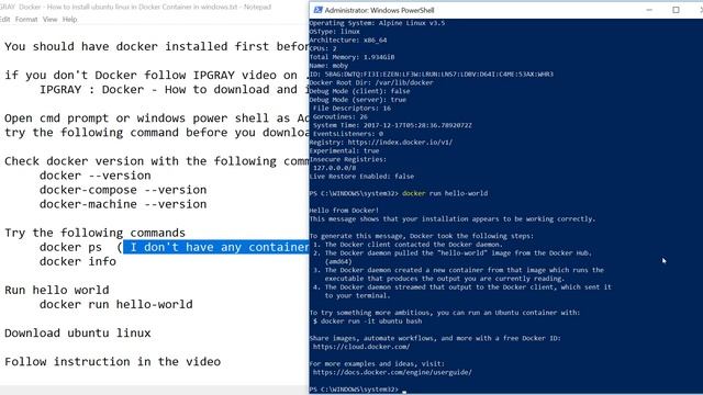 IPGRAY : Docker - How to install ubuntu linux in Docker Container in windows смотреть онлайн