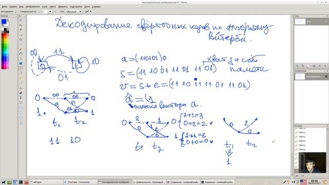 Сверточные коды. Декодирование по алгоритму Витерби.