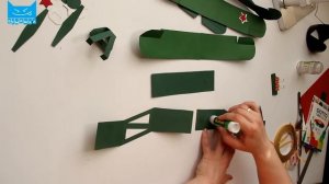 самолёт из картона (ссылка на чертежи в описании к видео)