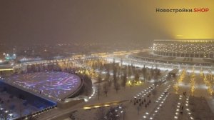 Парк Галицкого в Краснодаре зимой 2022 года. Облеты с воздуха под музыку