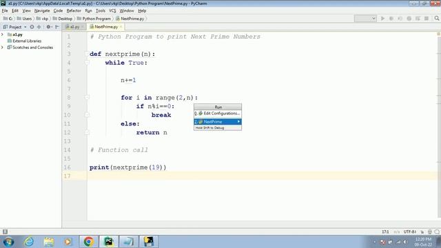 Python Script to Print Next Prime Numbers using Function - смотреть ...