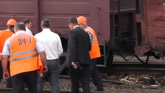 Сход 5-ти вагонов по ст. Кошурниково 06.08.2013г.