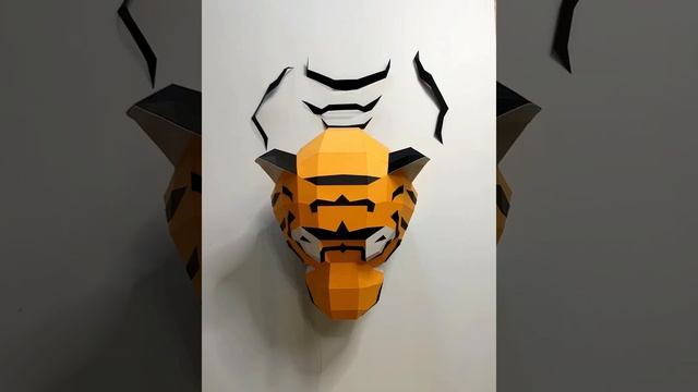 Полигональная маска тигра. Tiger mask. Papercraft. Gurko studio