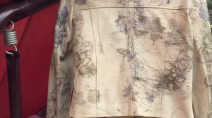 эко#принт на коже#белая итальянская куртка.#woolfelting#leather