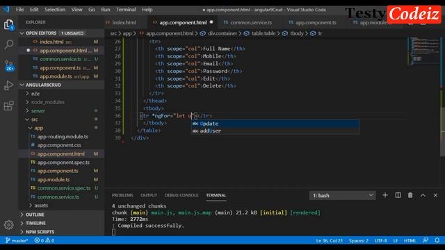 angular 9 crud with local JSON server| Angular 9 mini projects| angular get, post, delete, put