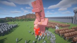 RAID vs VILLAGER in Minecraft Mob Battle