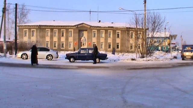 Тулун в феврале. Центр. смотреть онлайн