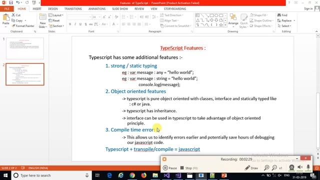 #1 part 1 Introduction to typescript in typescript