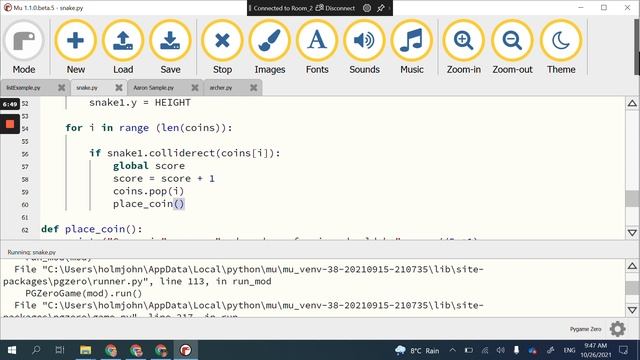 Pygame Zero Tutorial #5 - Snake Part 2 смотреть онлайн