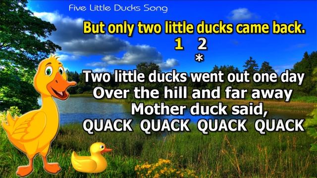 Five little ducks - Karaoke for kids смотреть онлайн
