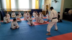 Семинар по каратэ. Базовая техника. Правильные стойки и перемещения с ударами.