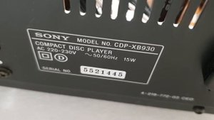 SONY CDP-XB930 COMPACT DISC PLAYER