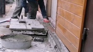 Крыльцо из полимерно песчанной плитки, своими руками!!