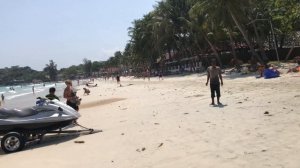 Пляж Хаад Рин на Пангане / Haad Rin beach Ko Phangan - февраль 2018 (4k video)