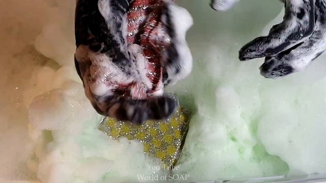 ASMR/Кухонные мочалки с гелем для посуды и средством для полов