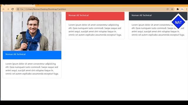 Bootstrap Card Part 5 | Noman Ali Technical