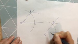Построение угла с помощью циркуля