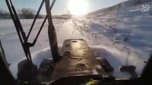ЮМЗ 4х4 с клиновым отвалом по снегу в деле