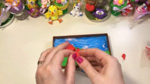 Маковое поле. Картина из воздушного пластилина. #plastic #diy #new #поделки #картина #маки #цветы